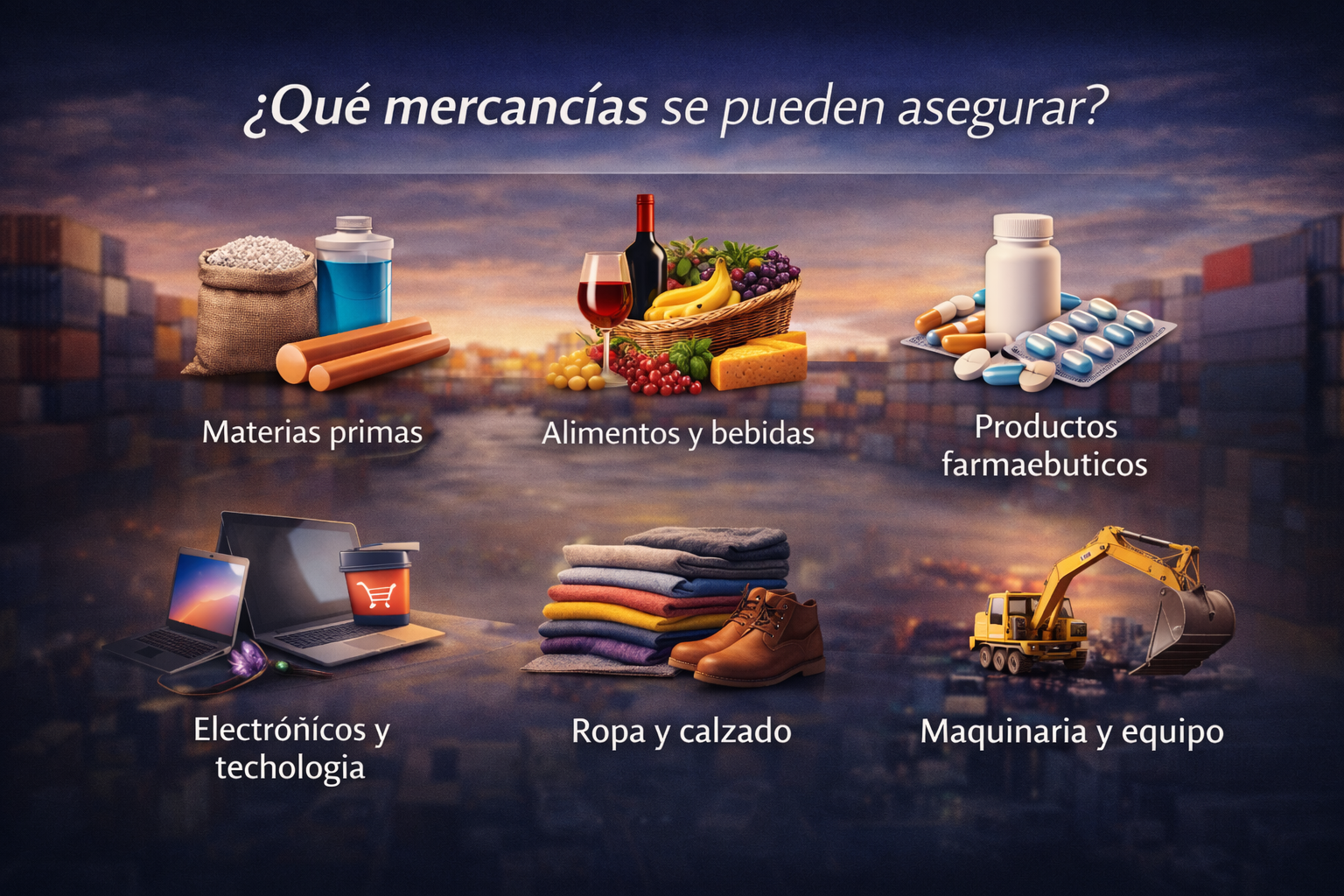 ¿Qué mercancías se pueden asegurar?