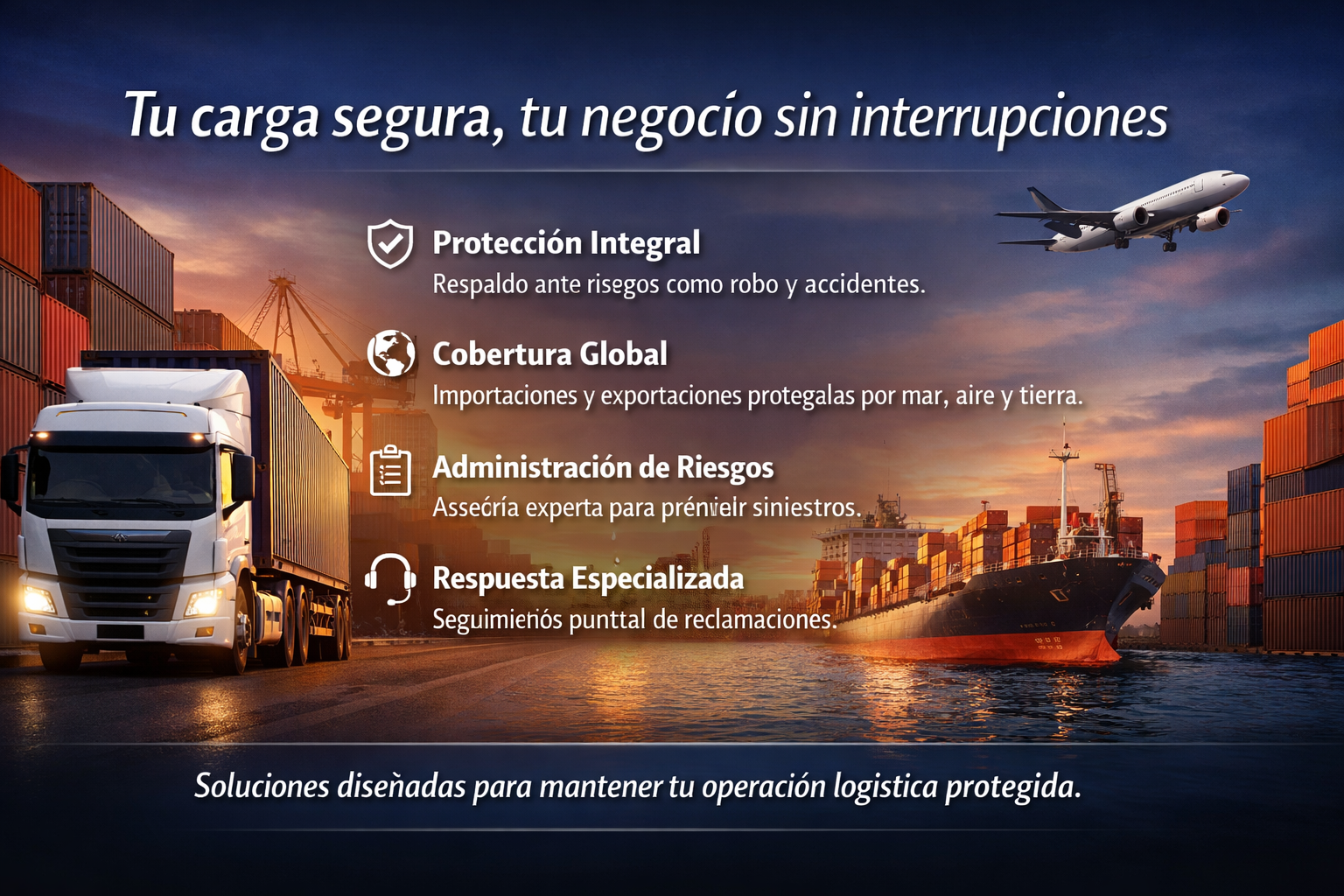 Tu carga segura, tu negocio sin interrupciones